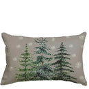 Axyaa Merry Christmas Tree Green Pillowcase - Holiday Decorative Lumbar Pillow