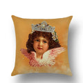 Axyaa Angel Baby Linen Cushion Cover - Home Decor, Sofa, Office, Christmas