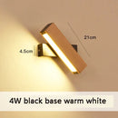 Axyaa Solid Wood LED Wall Lamp | Adjustable Nordic Bedside Lighting