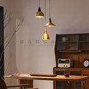 Axyaa Metal Wood Pendant Light: Modern Nordic Artistic Dining Room Lamp