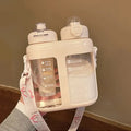 Axyaa Double Drink Water Bottles with Tea Filter and Straw - BPA Free