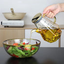 Axyaa Clear Glass Oil Bottle with Scale and Handle - Heat-resistant Soy Vinegar Sauce Container