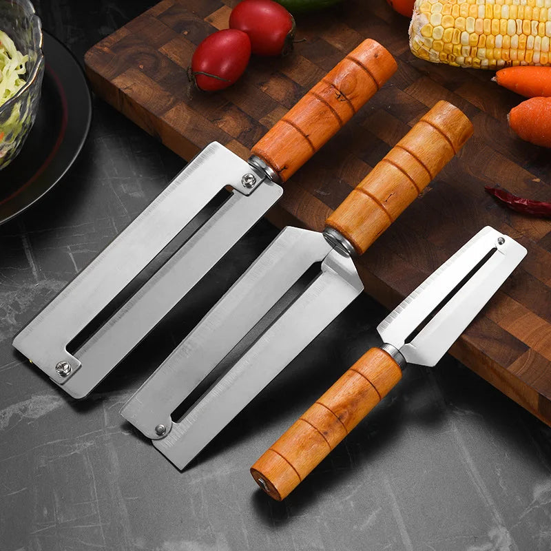 Axyaa Stainless Steel Pineapple & Sugarcane Peeler Cutter Knife - Kitchen Fruit Tool