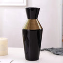 Axyaa Luxe Gold White Black Ceramic Vase Set for Minimalist Home Decor