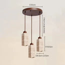 Axyaa Yellow Marble Chandelier: Wabi Sabi Nordic LED Pendant Lamps