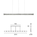 Axyaa Glass Pendant Light: Minimalist Designer Hanging Lamp for Home Interior