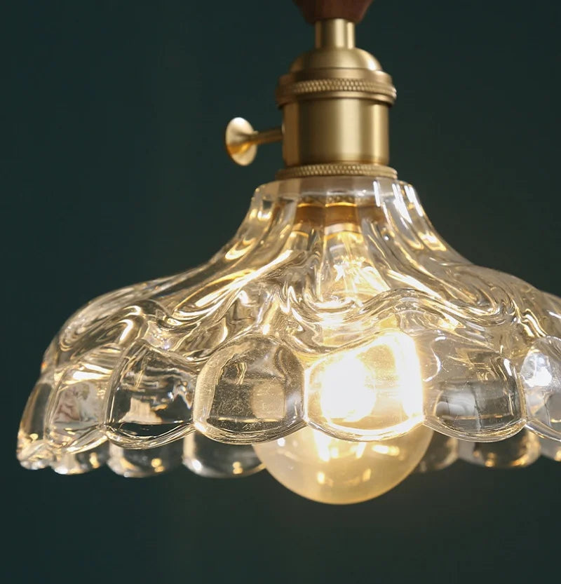 Axyaa Nordic LED Pendant Lamp Glass Hanging Light Fixtures for Home Decor