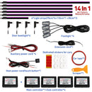 Axyaa Car Interior LED Ambient Lights - Colorful Fiber Optic Atmosphere Strips