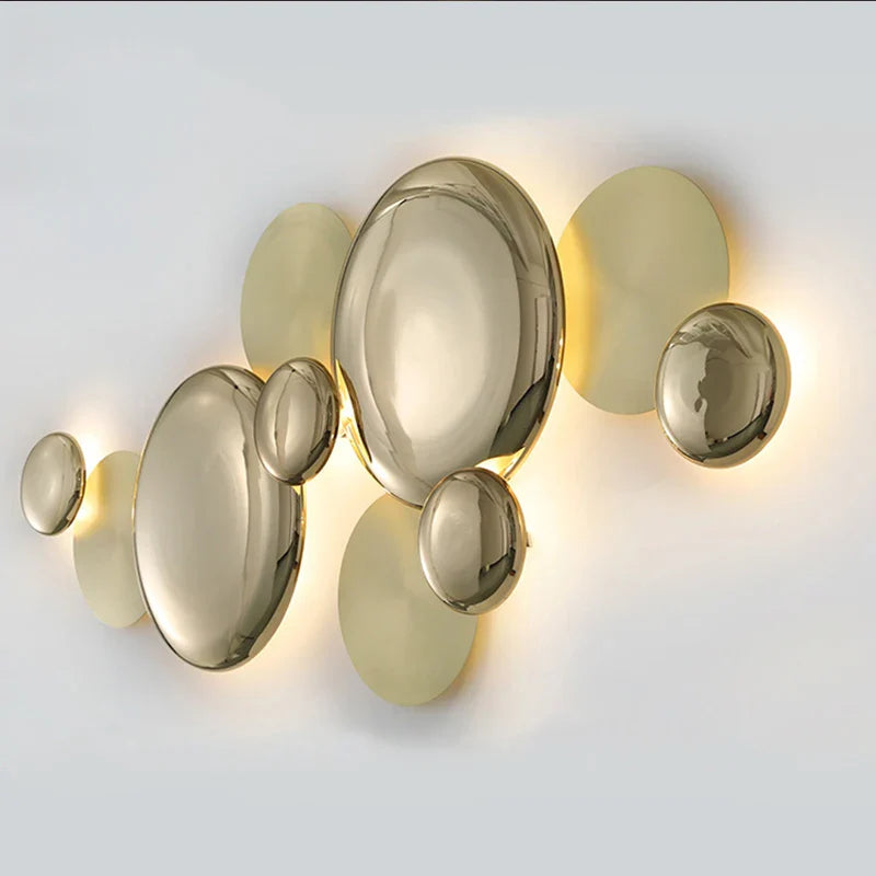 Axyaa Nordic Gold Wall Lamp - LED Bedside Wall Hanging Decoration