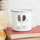 Axyaa Best Friend Cartoon Girls Custom Name Coffee Mug