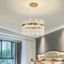 Axyaa Crystal Round Chandelier for Living Room, Bedroom, Dining Room