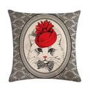 Axyaa Cartoon Dog Linen Pillow Case 45*45cm