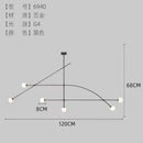 Axyaa Nordic Geometric Chandelier - Minimalist Creative Living Room Bedside Light