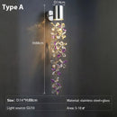 Axyaa Crystal Bedside Wall Sconce - Luxe Stainless Steel Finish & G10 Crystal Chain