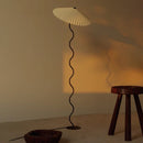 Axyaa Minimalist Pleated Fabric LED Floor Lamp for Home Decor