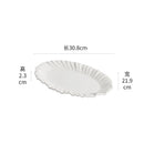 Axyaa Ceramic Fish Plate with Irregular Flower Edge - Molecular Tableware