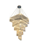 Axyaa Modern Aluminum Tassel Chandelier - Custom Size for Living Room & Hotel