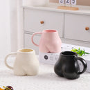 Axyaa Ceramic Creativity Butt Coffee Mugs 350ml Heat Resistant Porcelain Travel Cup