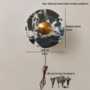 Axyaa Round Stone LED Wall Sconce Shower Light 220v White Ball Bulb Mirrors Stair Kitchen Bathroom