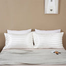 Axyaa Silk Satin Stripes Pillowcase King Queen Size Home Pillow Cover