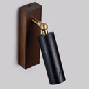 Axyaa Wabi Sabi LED Wall Sconce Lamp, Black Travertine Stone, Up & Down Light