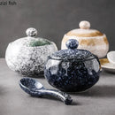 Axyaa Creative Ceramic Soup Bowl with Lid for Breakfast and Desserts