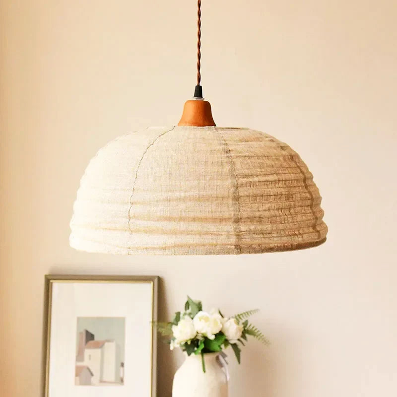 Axyaa Wabi Sabi Fabric Chandelier for Chic Ambiance in Home, Restaurant, or Hotel