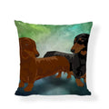 Axyaa Cute Animal Painted Cushion Covers for Home Decor and Gifts