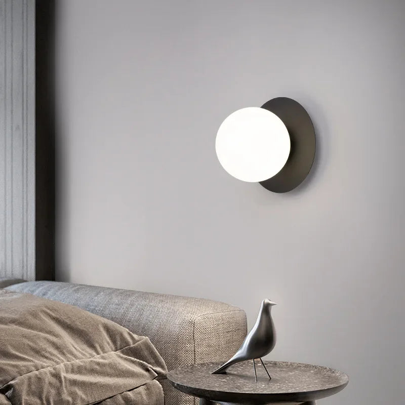 Axyaa Indoor LED Wall Sconce Gold Black for Home Bedroom Living Room