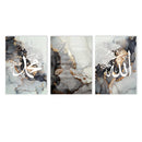 Ayat Al Kursi Gold Black Marble Canvas Print by Axyaa - Islamic Calligraphy Wall Art