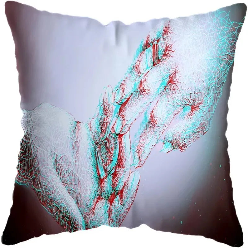 Axyaa Abstract Hands Art Decor Pillow Cover 45x45cm