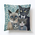 Axyaa Cartoon Animal Linen Pillowcase for Home Sofa Decor