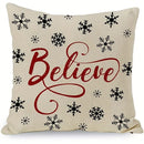 Axyaa Merry Christmas Winter Tree Snowflake Pillow Cover for Sofa Bedroom Car