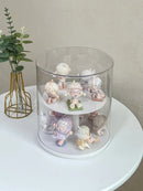 Axyaa Rotating Toy Display Rack: Acrylic Showcase for Popmart Collectibles
