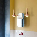 Axyaa Nordic Wood Pendant Lights Modern Macaron LED Hang Lamp Kitchen Bar Loft E27