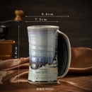 Axyaa Kiln Style Ceramic Coffee Cup Retro Large Capacity Mug Home Drinking Utensil