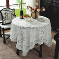 Axyaa Black Lace Rose Relief Table Cloth with Lotus Leaf Pattern