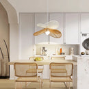 Axyaa Wood Chandelier Pendant Light LED Hanging Lamp for Dining Room
