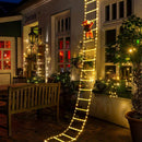 Axyaa Santa Claus Climbing Ladder USB String Lights - Christmas Tree Decoration