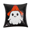 Axyaa Halloween Sequin Ghost Flip-Out Pillowcase: Sofa, Headboard, Cushion Cover