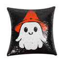 Axyaa Halloween Sequin Ghost Flip-Out Pillowcase: Sofa, Headboard, Cushion Cover