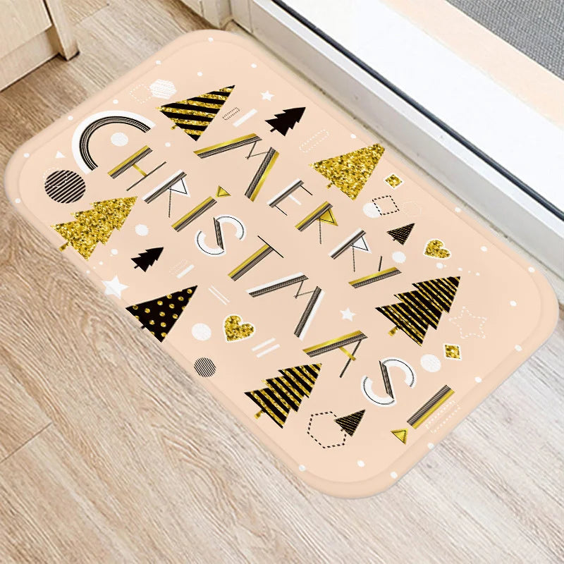Axyaa Christmas Home Decoration Entry Mat, Non-Slip New Year Gift
