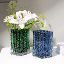 Axyaa Glacier Glass Vase Hydroponics Flowers Desk Decoration Modern Decor