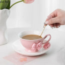 Axya Girl Butterfly Ceramic Mug Tea Coffee Water Cup Breakfast Juice Drinkware