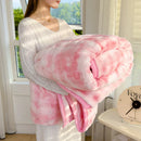 Axyaa Super Soft Rabbit Fur Sofa Throw Blanket for Luxury Multifunctional Bedspread