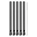 Axyaa 304 Stainless Steel Bubble Tea Straw Set with Straw Brush Spoon