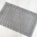 Axyaa White Cotton Bathroom Mat - Non-slip, Water Absorbent, 50*80cm