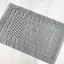 Axyaa White Cotton Bathroom Mat - Non-slip, Water Absorbent, 50*80cm