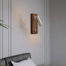 Axyaa Switch Wall Lamp: Gold Silver Brass Wooden Lighting for Bedroom Reading Office