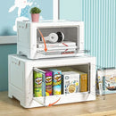 Axyaa Stackable Transparent Storage Box Set for Organizing Clothes, Toys & Snacks